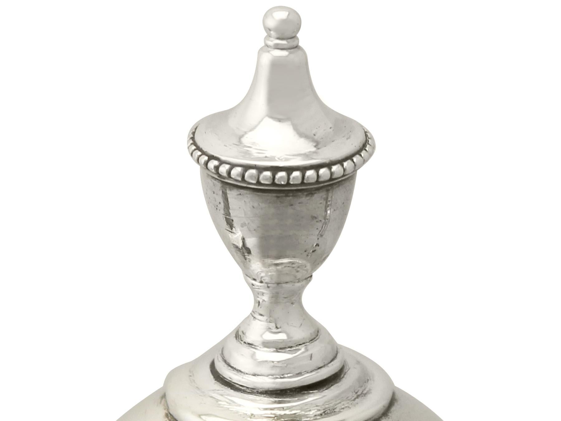Antique George III Sterling Silver Coffee Pot by Hester Bateman 1