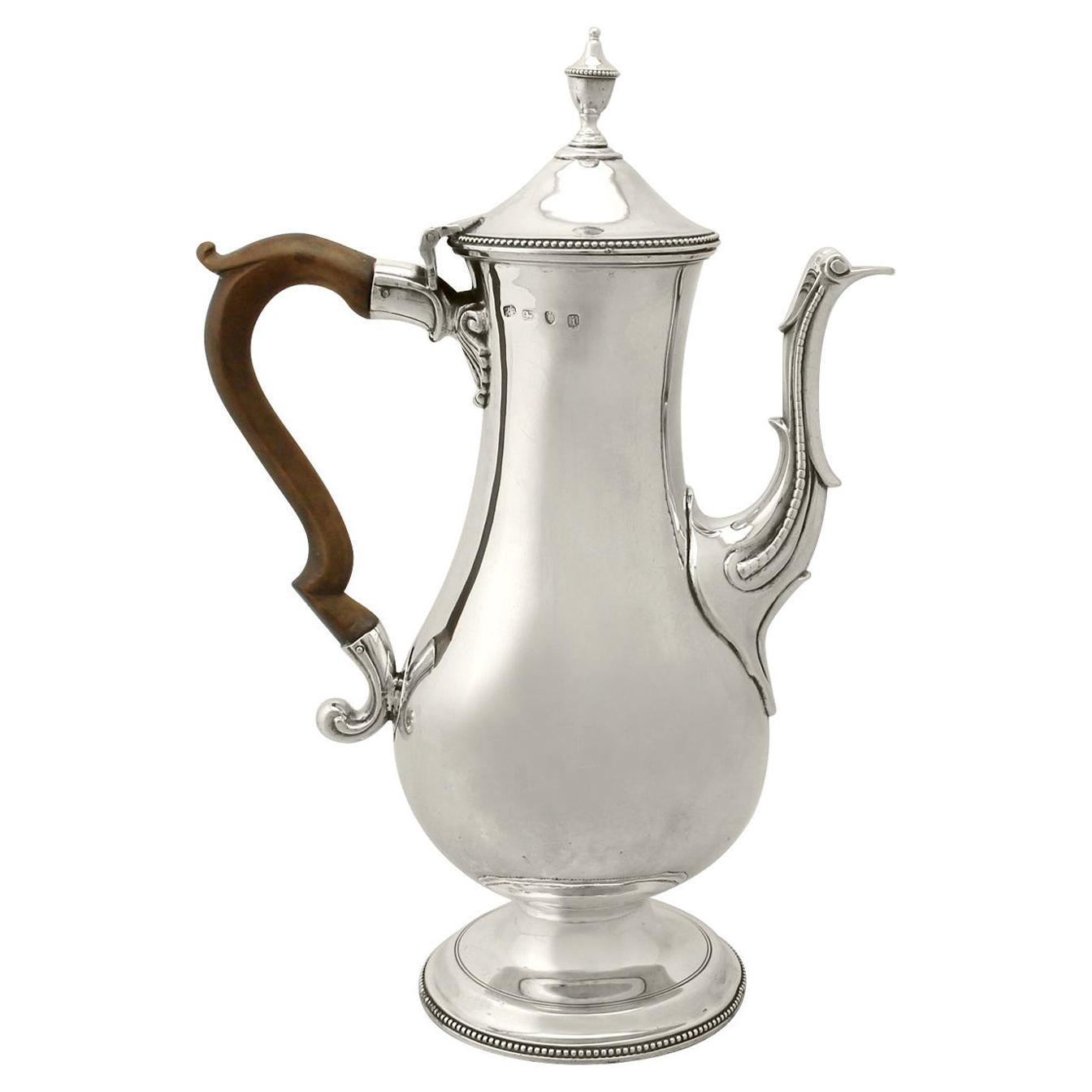 Antique George III Sterling Silver Coffee Pot by Hester Bateman