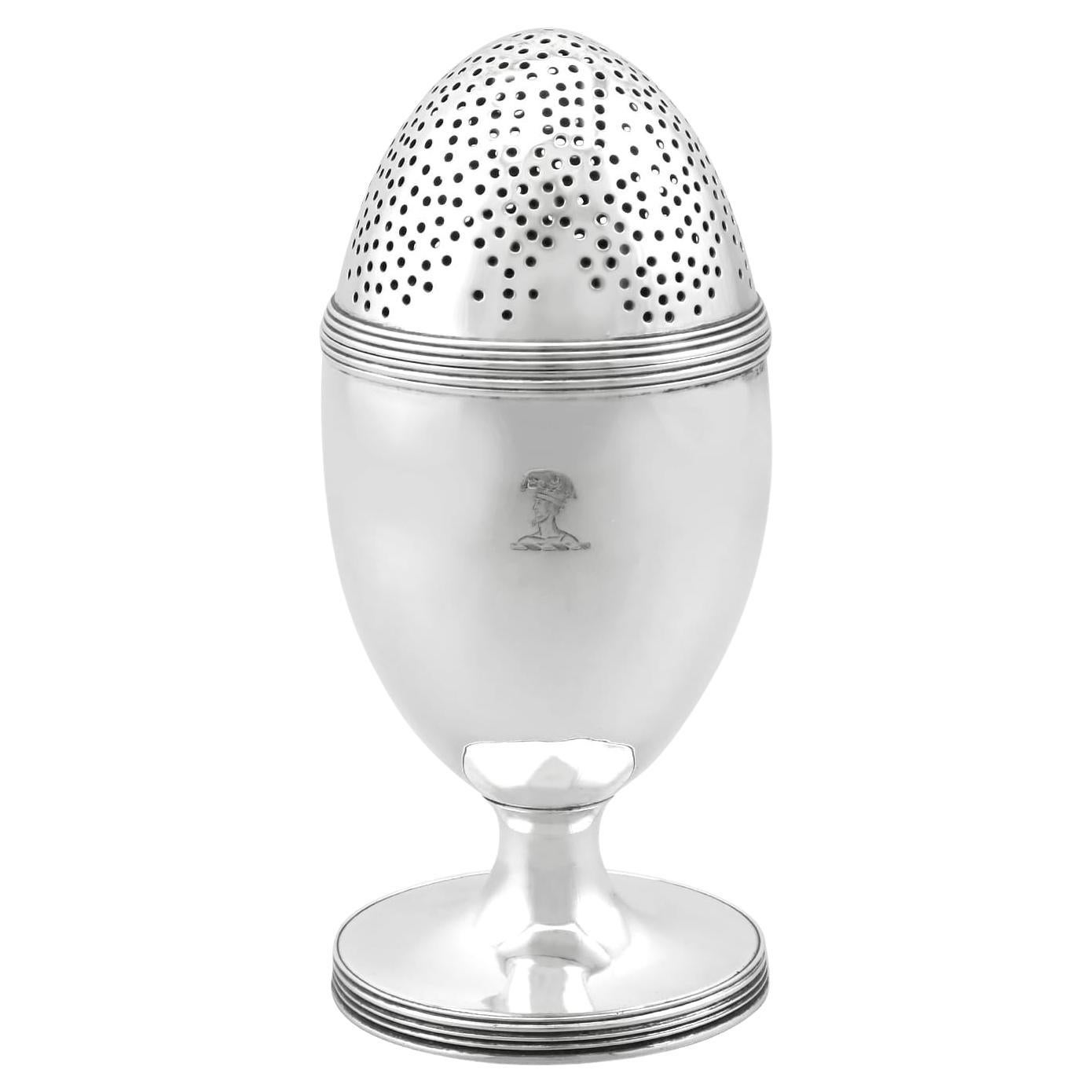 Antique George III Sterling Silver Condiment Caster (1804) For Sale