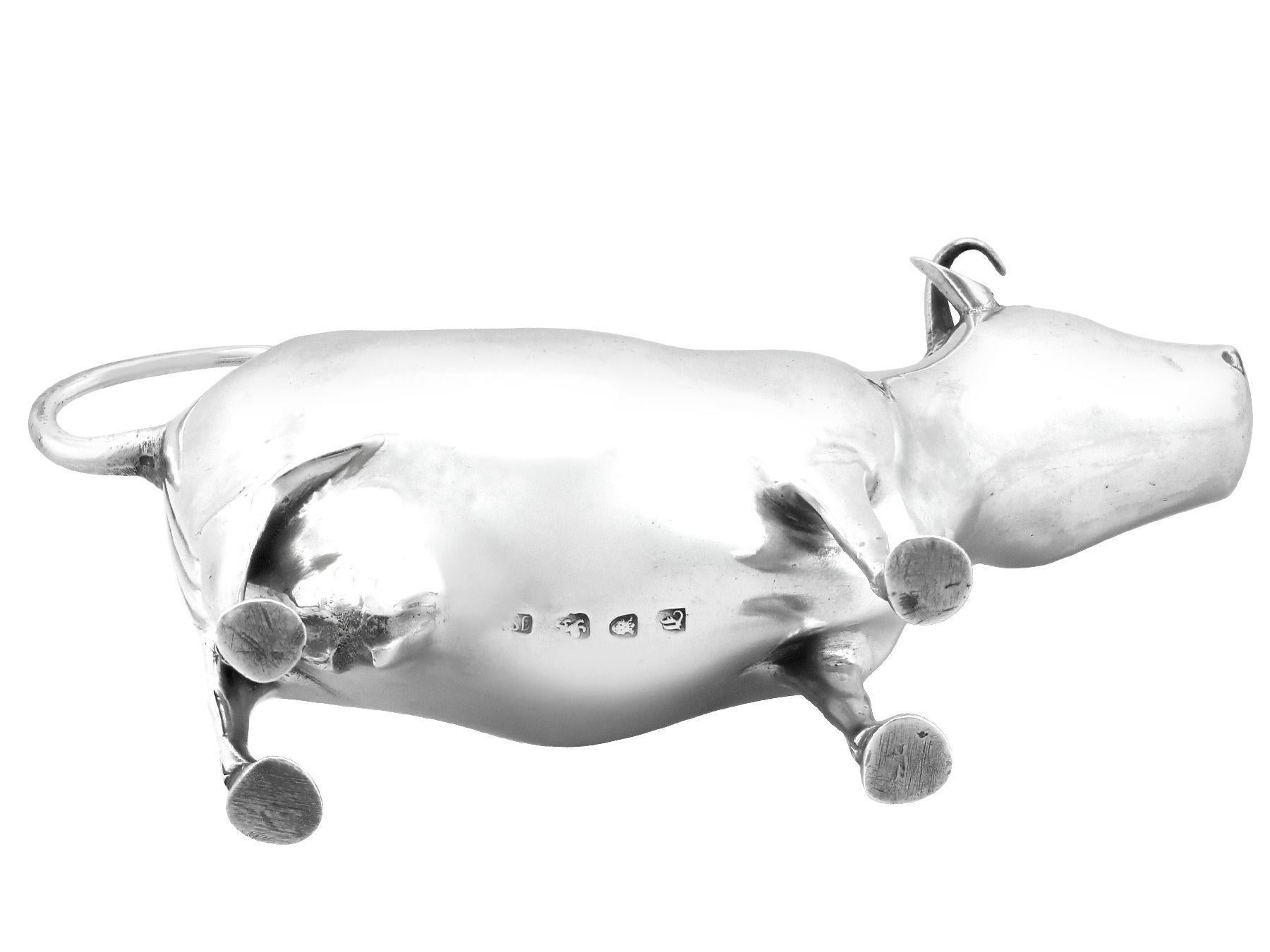 John Schuppe Antique Sterling Silver Cow Creamer For Sale 2