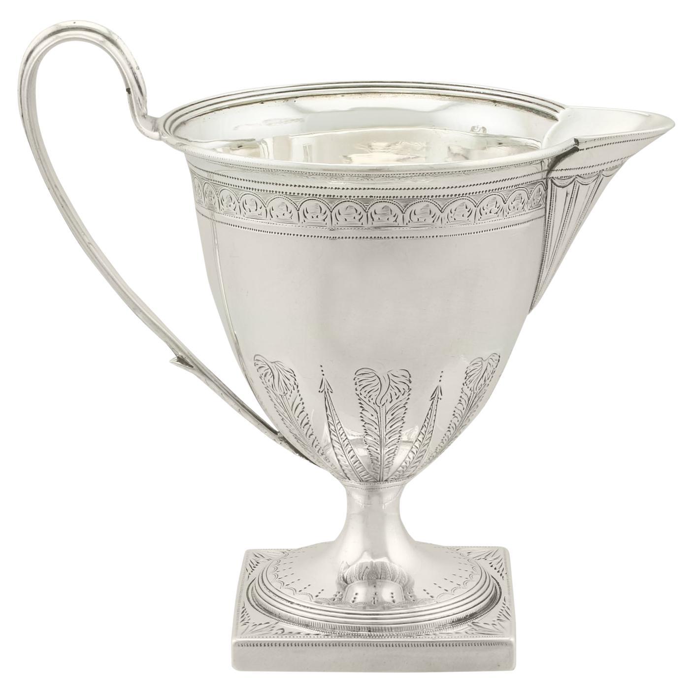 Antique George III Sterling Silver Cream Jug by Henry Chawner, '1794'