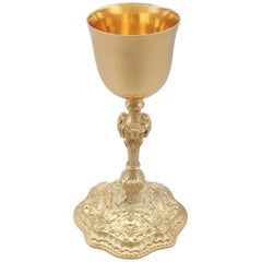 Antique George III Sterling Silver Gilt Chalice, 1771