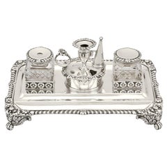 Antique George III Sterling Silver Inkstand