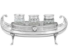 18th Century Sterling Silver Ladies Inkstand