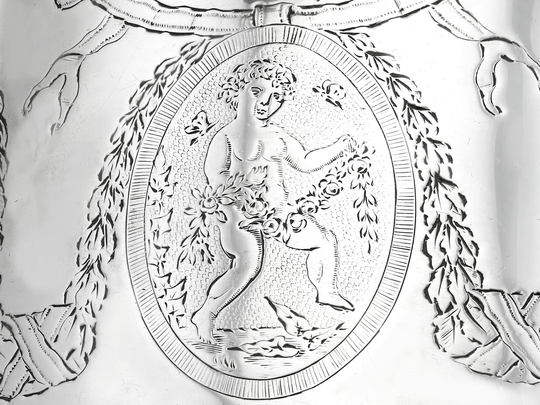 Antique George III Sterling Silver Locking Tea Caddy (1783) 7