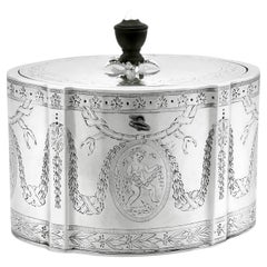 Vintage George III Sterling Silver Locking Tea Caddy (1783)