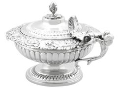 Antico vaso da senape in argento sterling di Giorgio III (1817)