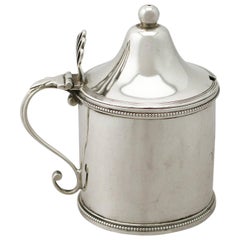 Antique George III Sterling Silver Mustard Pot by Peter and Ann Bateman