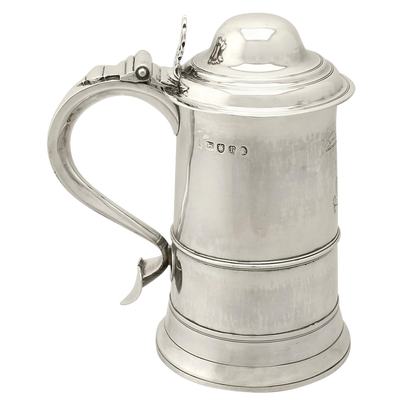 Antique George III Sterling Silver Pint and a Half Tankard