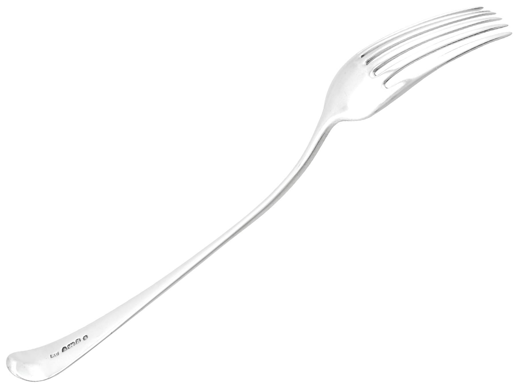 Anglais Fourchette de service à salade ancienne en argent sterling George III (1785) en vente