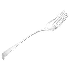 Antique George III Sterling Silver Salad Serving Fork (1785)