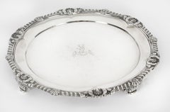 Antique George III Sterling Silver Salver by Paul Storr 19th Century
