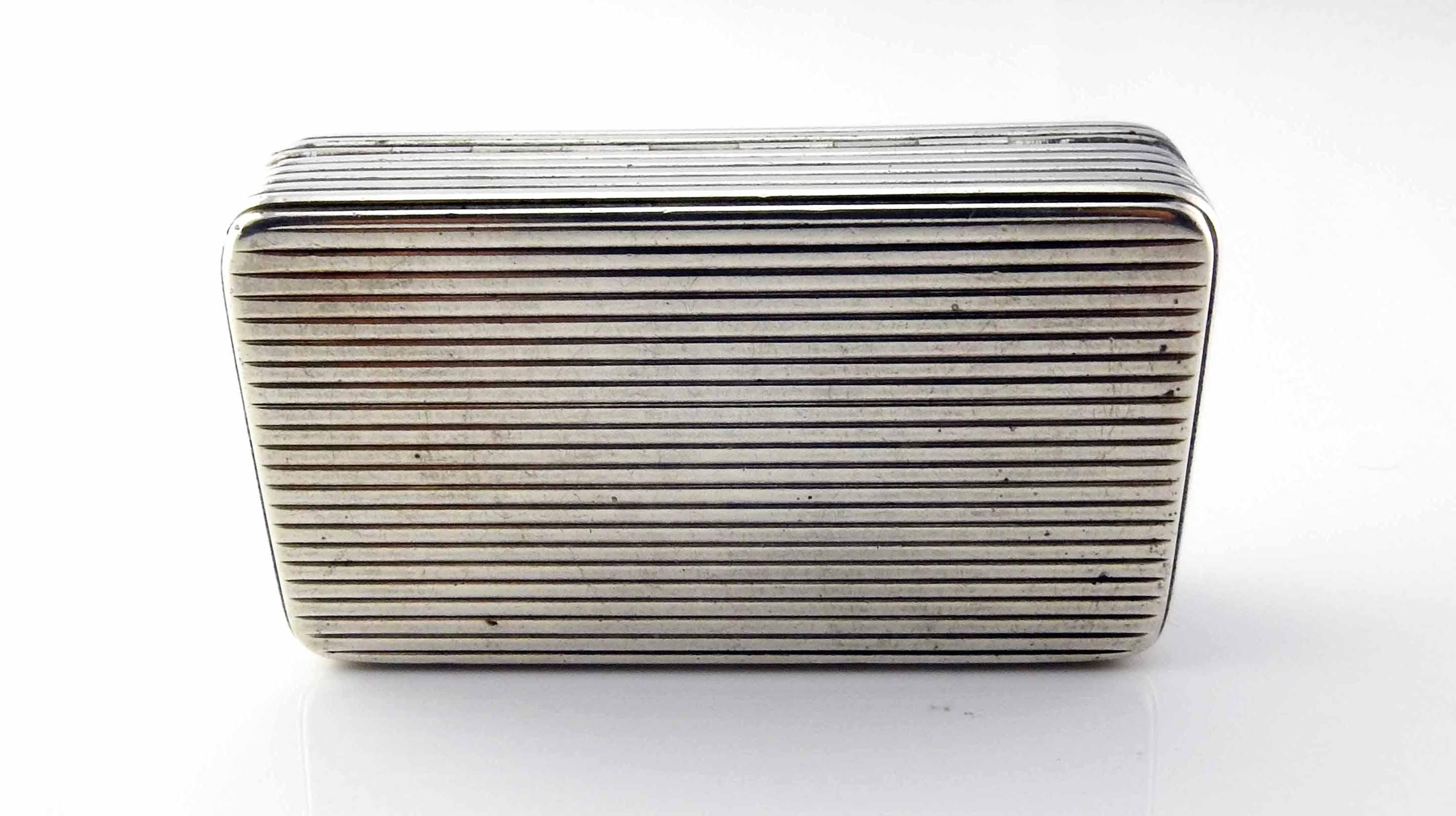 Antique George III Sterling Silver Snuff Box by Cornelius Bland #4355 For Sale 3
