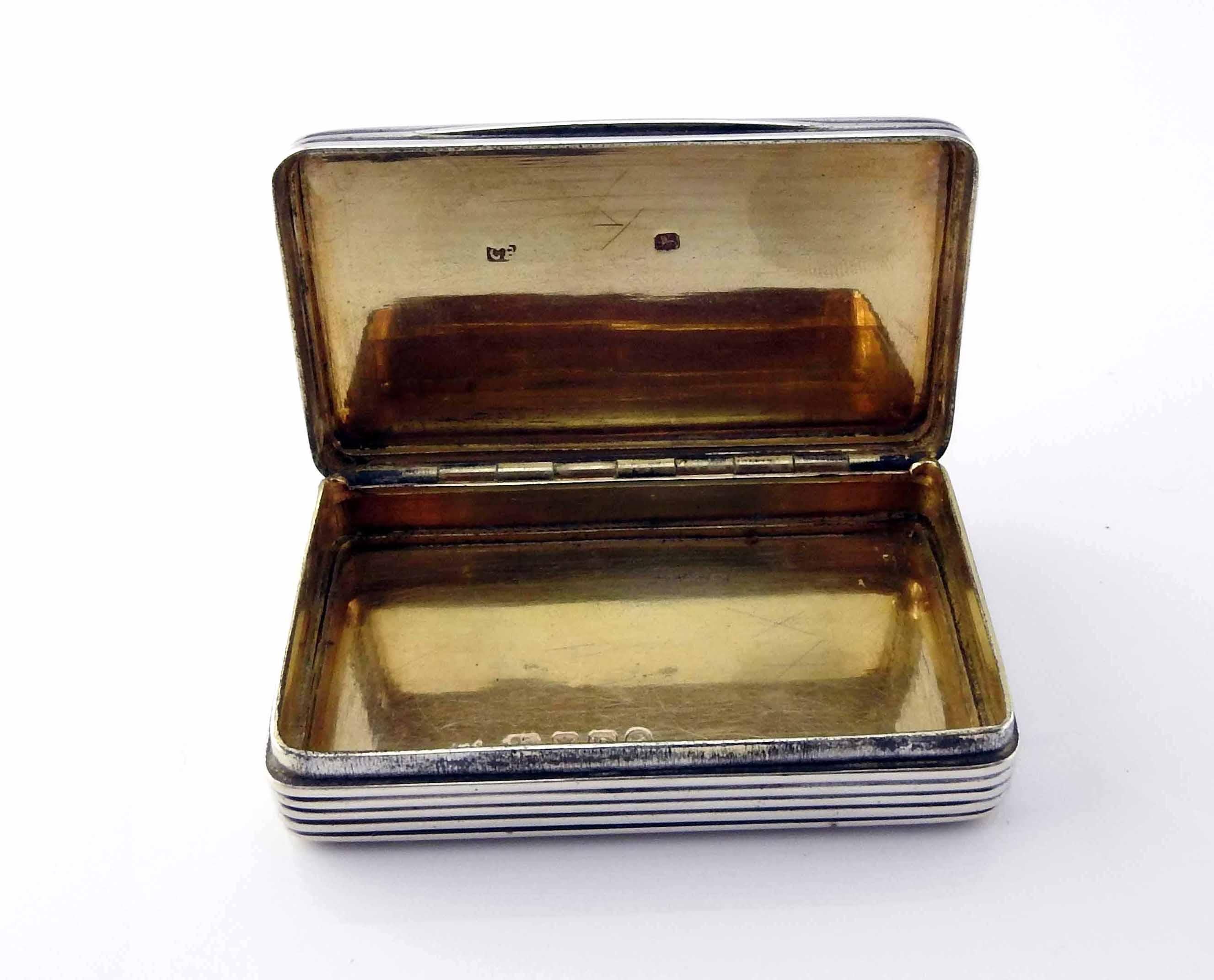 Antique George III Sterling Silver Snuff Box by Cornelius Bland #4355 For Sale 4