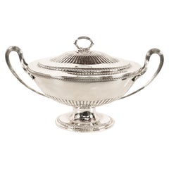 Antique George III Sterling Silver Soup Tureen Cover Benjamin Laver London 1787
