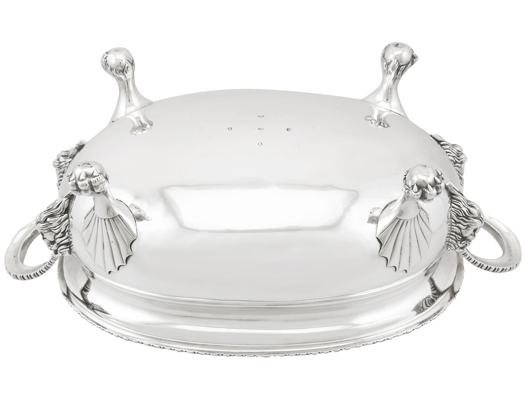 Antique George III Sterling Silver Soup Tureen 6