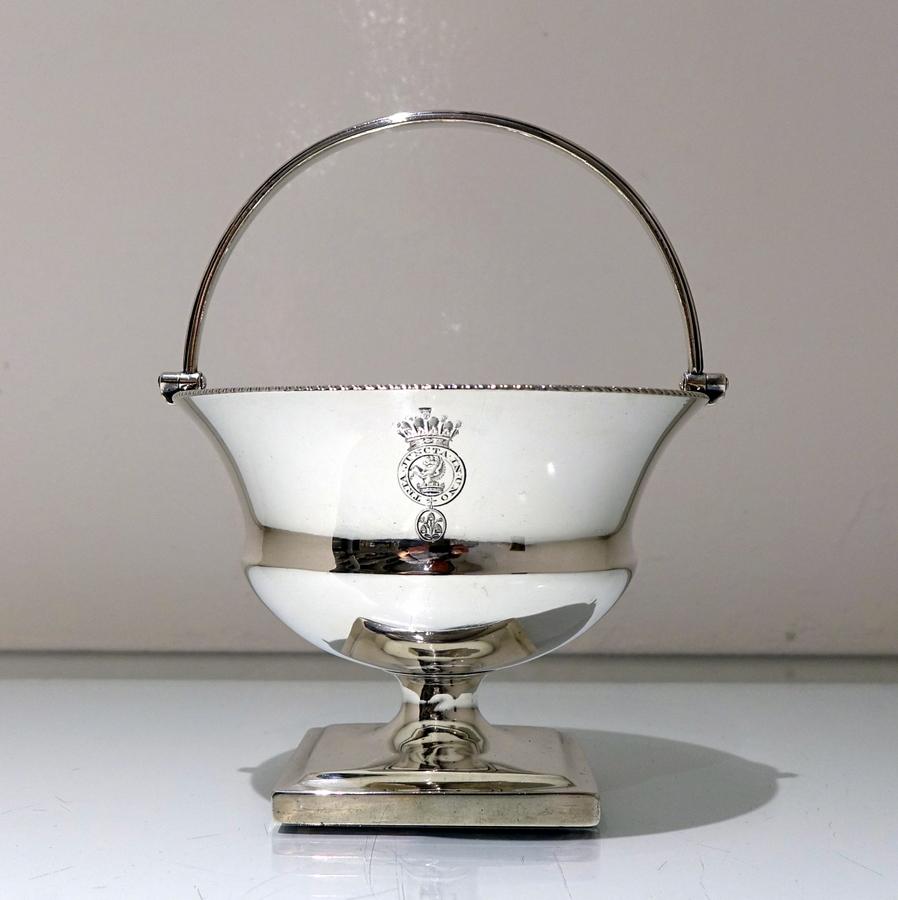 Antique George III Sterling Silver Sugar Basket London 1801 Paul Storr For Sale 2