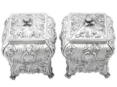 Antico porta tè in argento sterling di Giorgio III (1768)