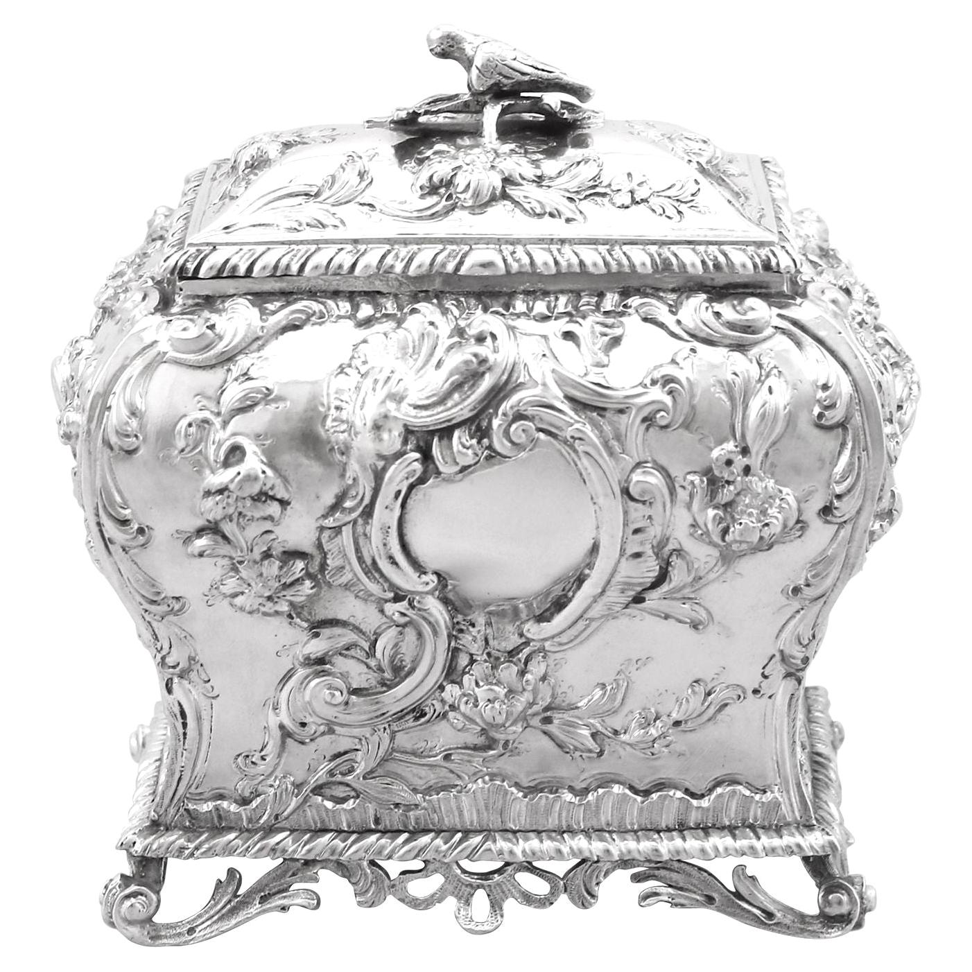 Antique George III Sterling Silver Tea Caddy '1762'