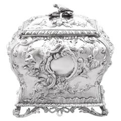 Antique George III Sterling Silver Tea Caddy '1762'