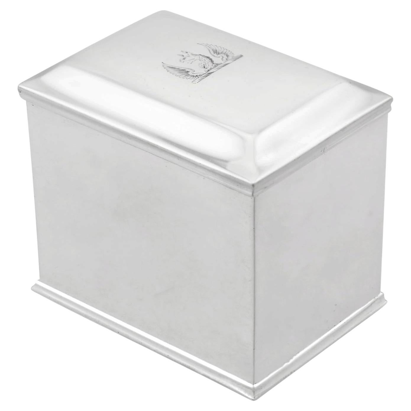 Antique George III Sterling Silver Tea Caddy (1763)