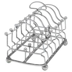 Antique George III Sterling Silver Toast Rack from 1809 by William Tucker & Co.