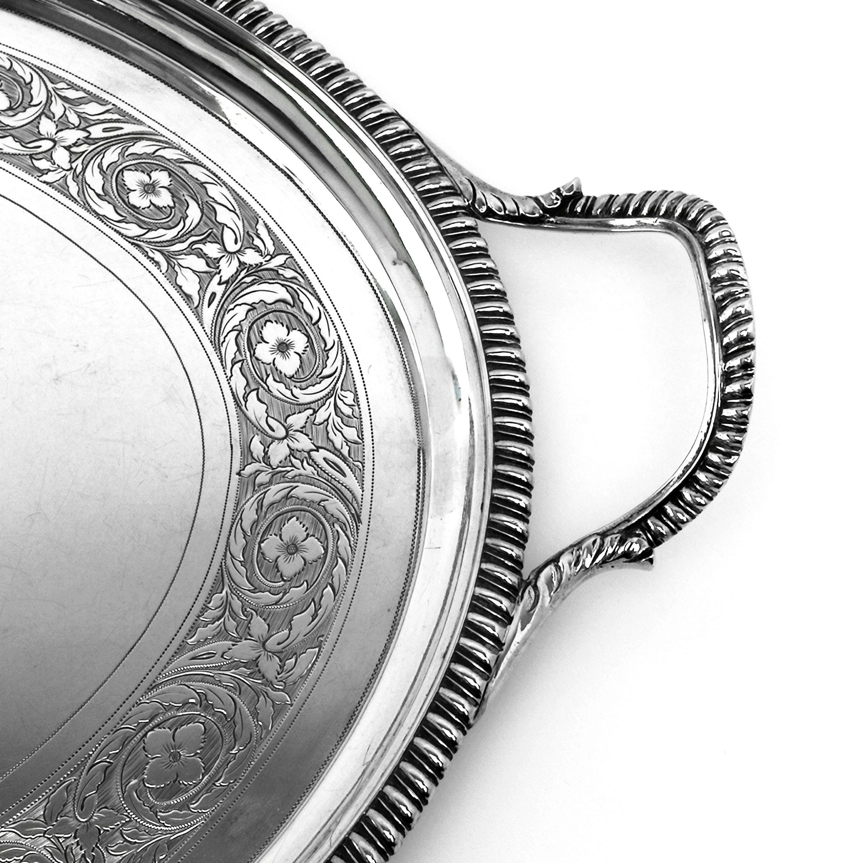 Georgian Antique George III Sterling Silver Tray / Tea Tray / Serving Tray 1804