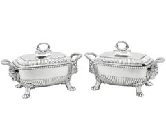 Antike Georg III Sterling Silber Terrinen