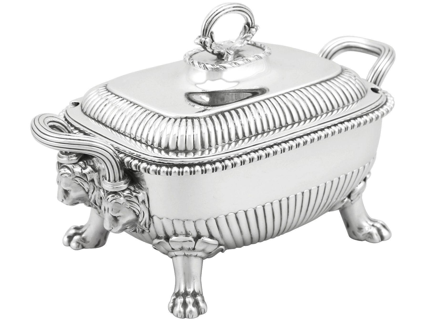 Antique George III Sterling Silver Tureens 1810 For Sale 1