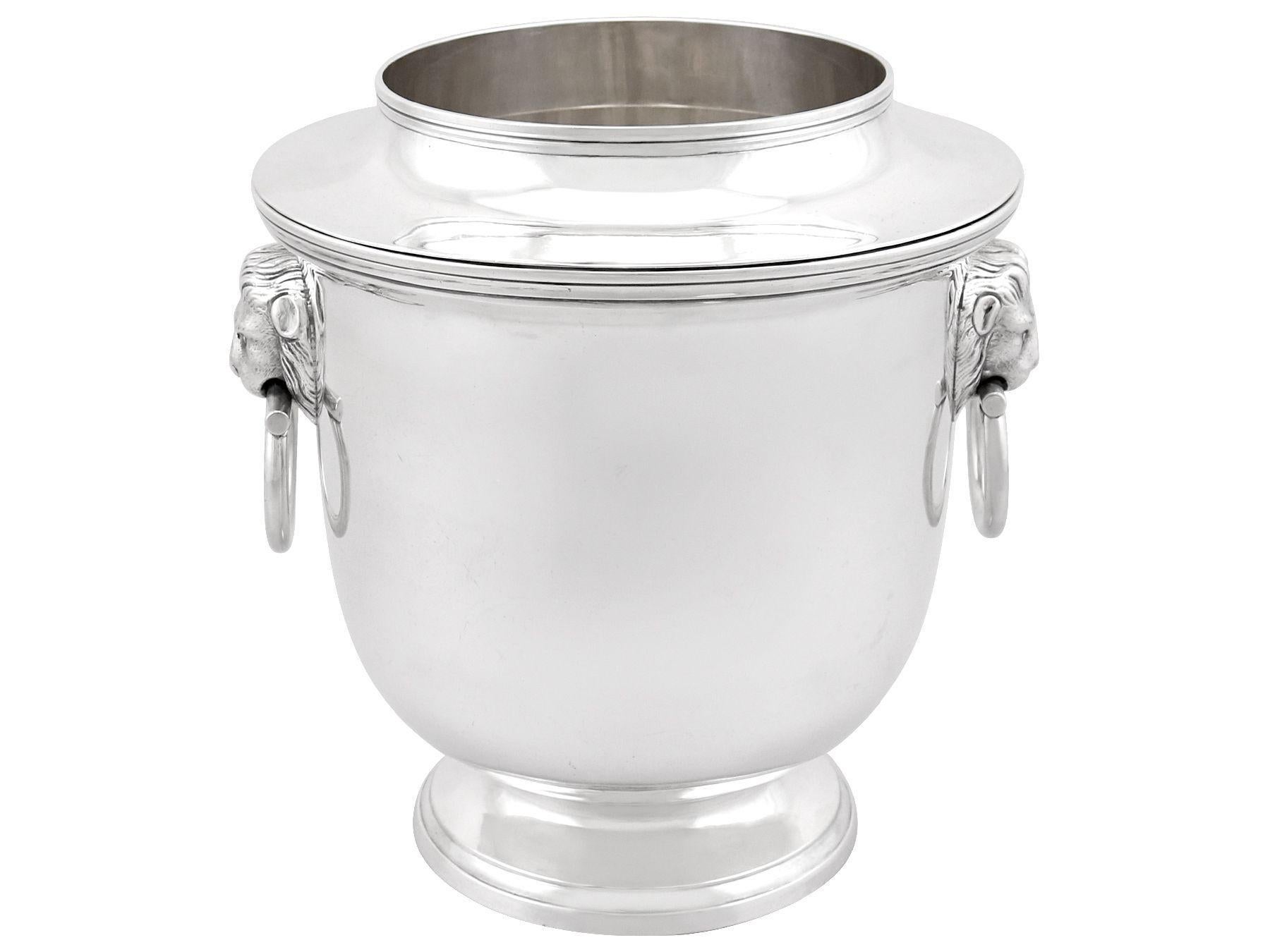 Antique George III Sterling Silver Wine Coolers In Excellent Condition For Sale In Jesmond, Newcastle Upon Tyne