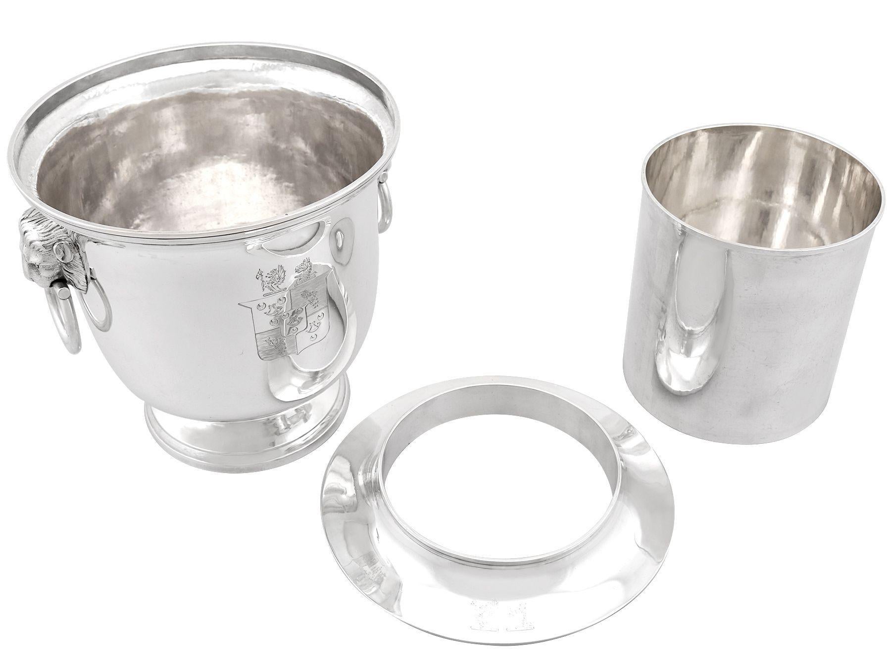 Antique George III Sterling Silver Wine Coolers For Sale 1