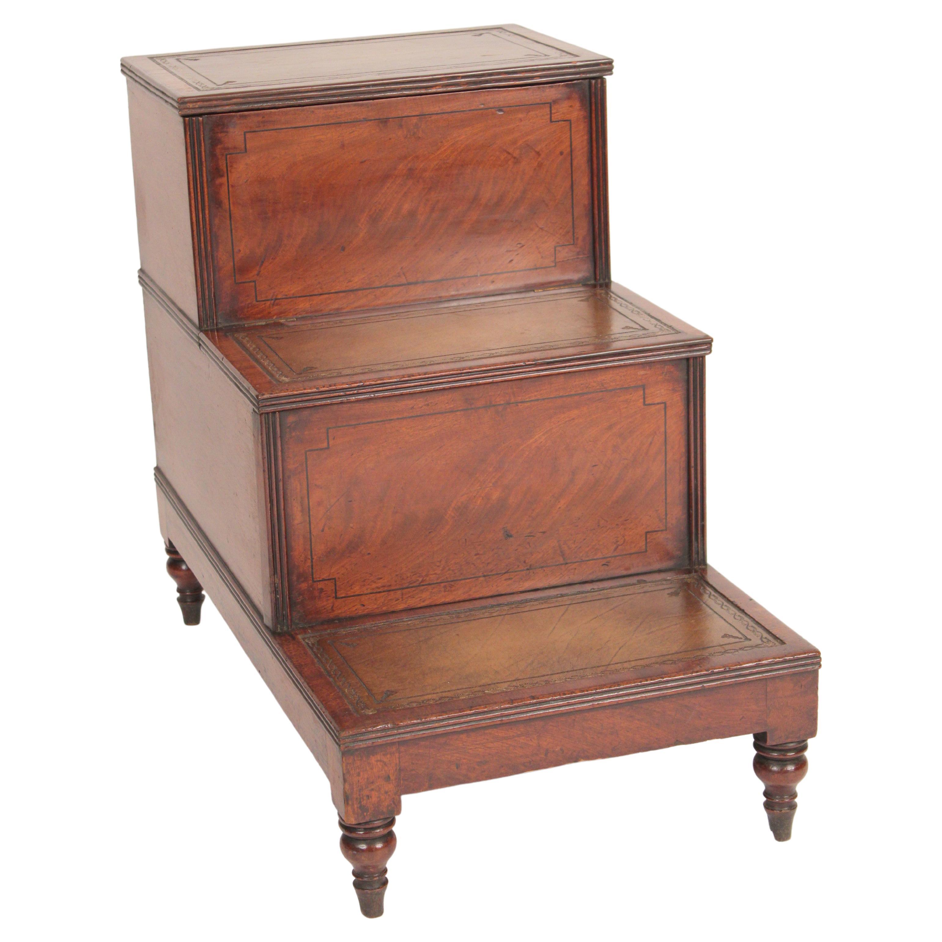 Antique George III Style Mahogany Bedside Commode For Sale