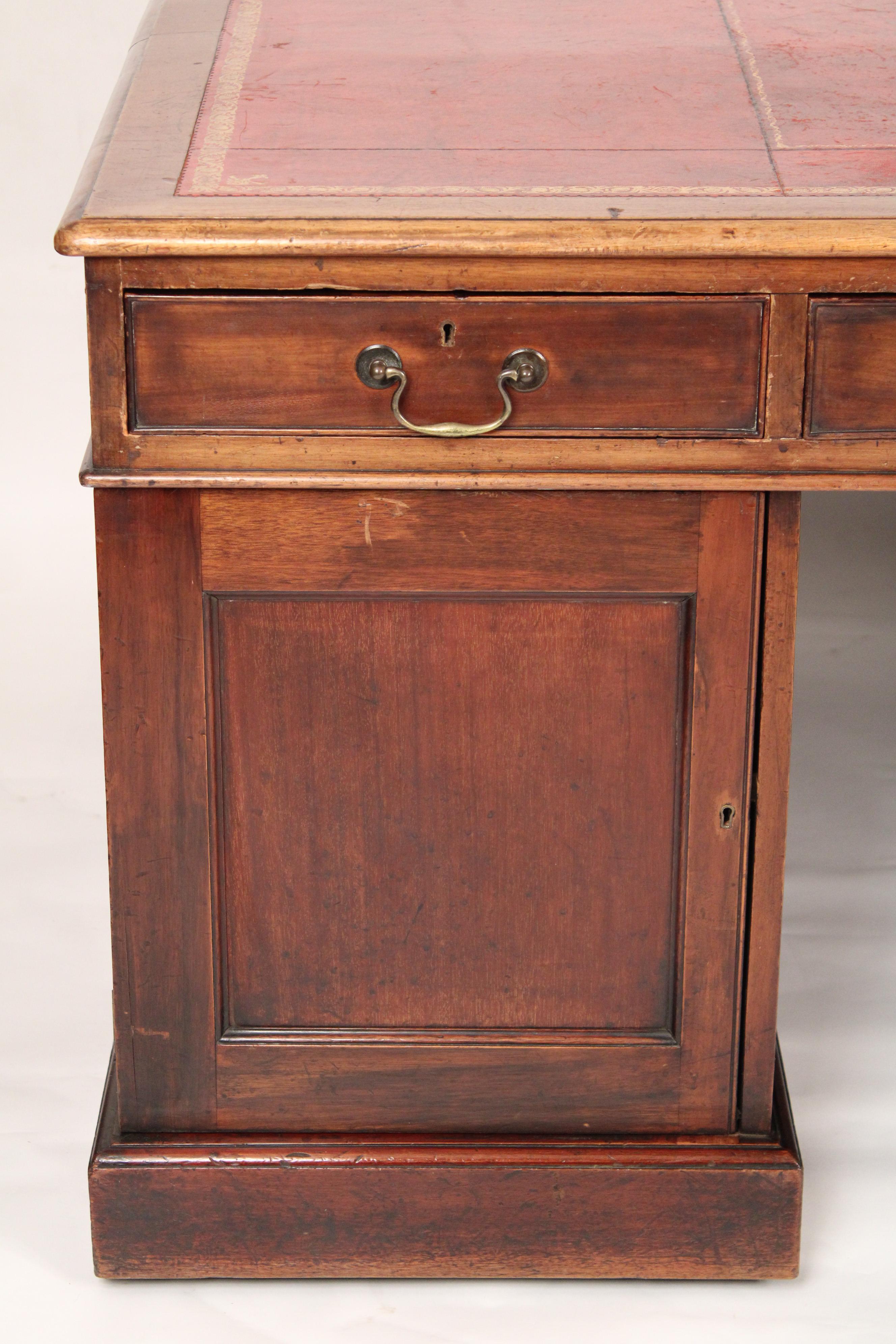 Antique George III Style Mahogany Partners Desk 5