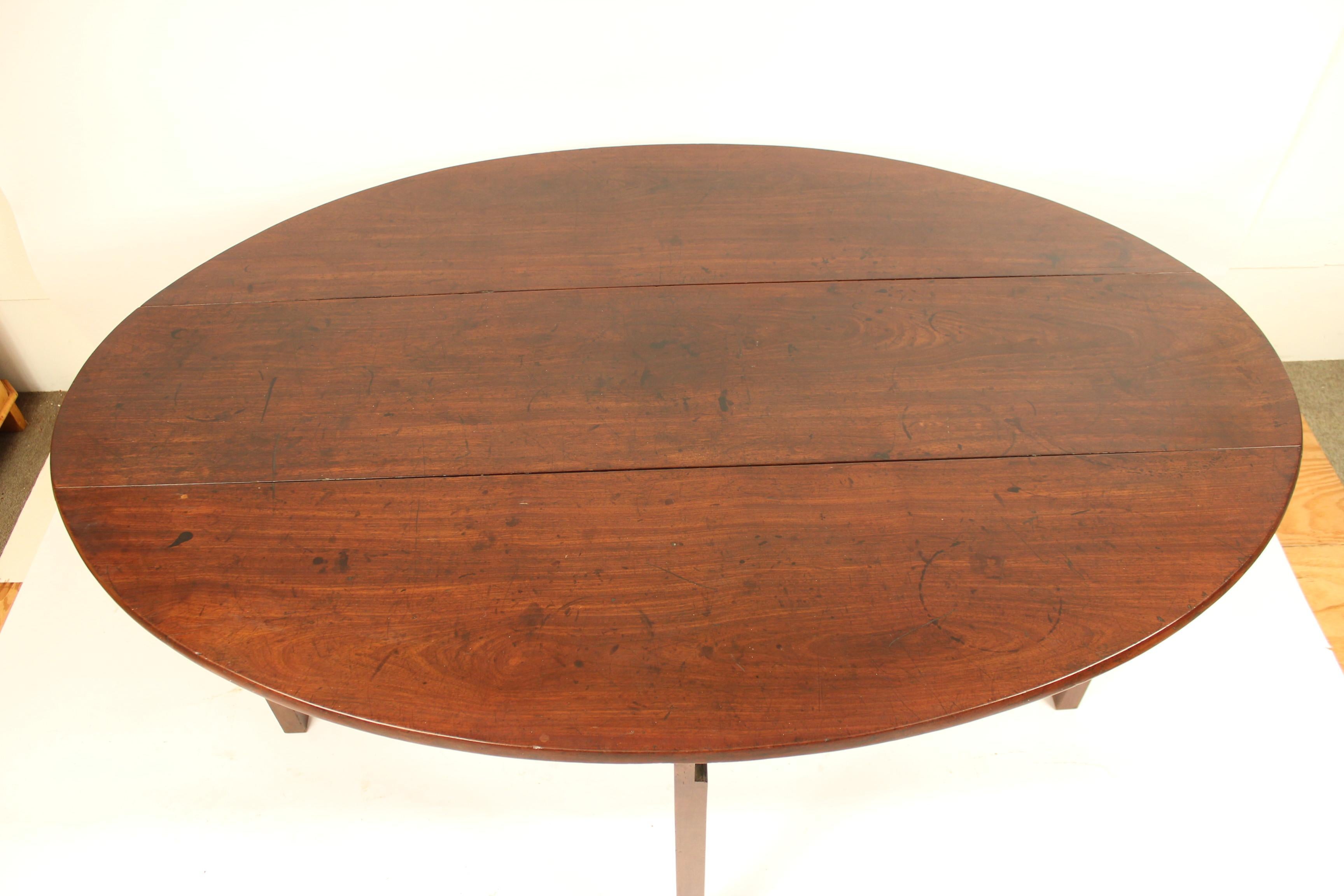 Antique George III Style Mahogany Wake Table 2