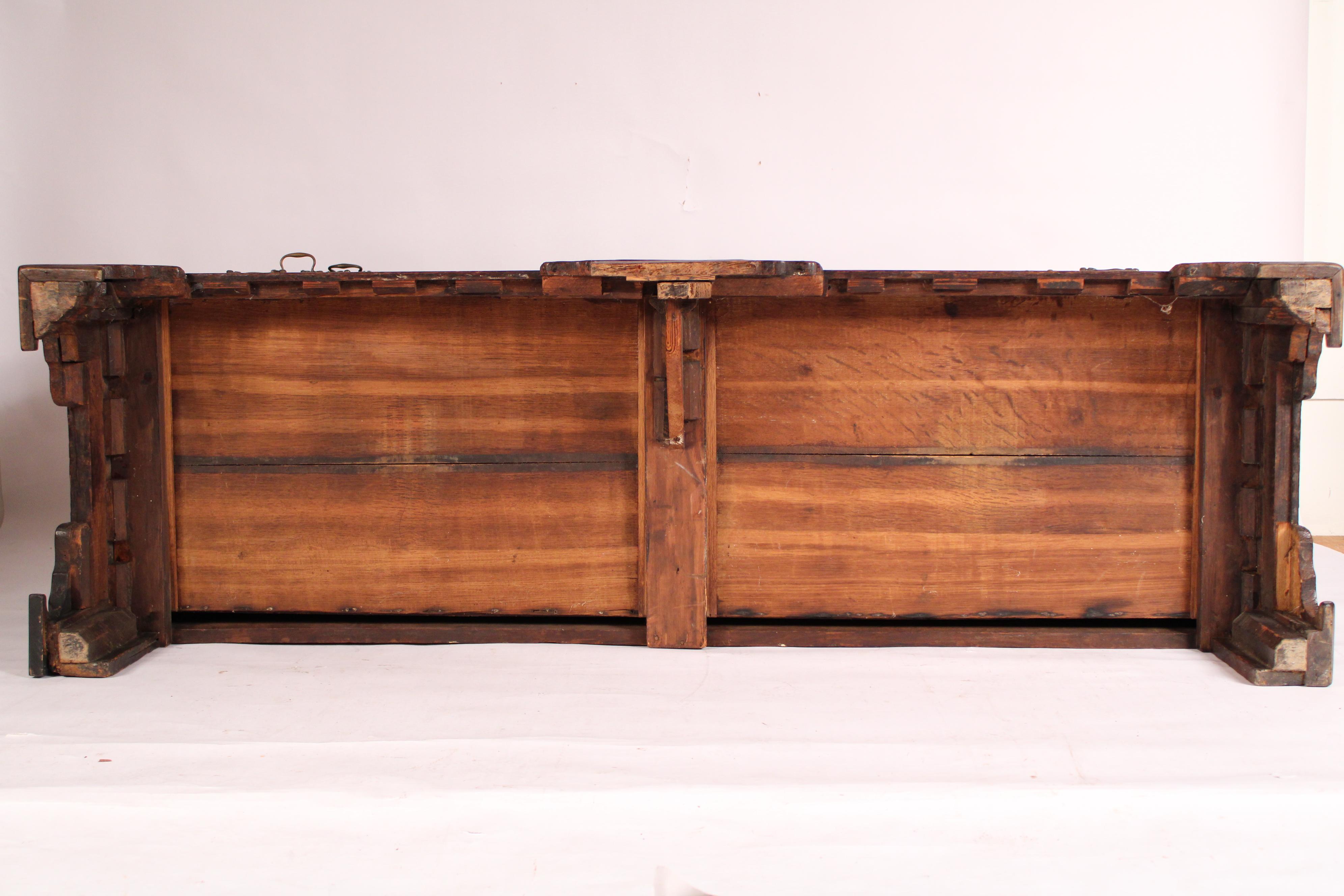 Antique George III Style Oak Mule Chest 9