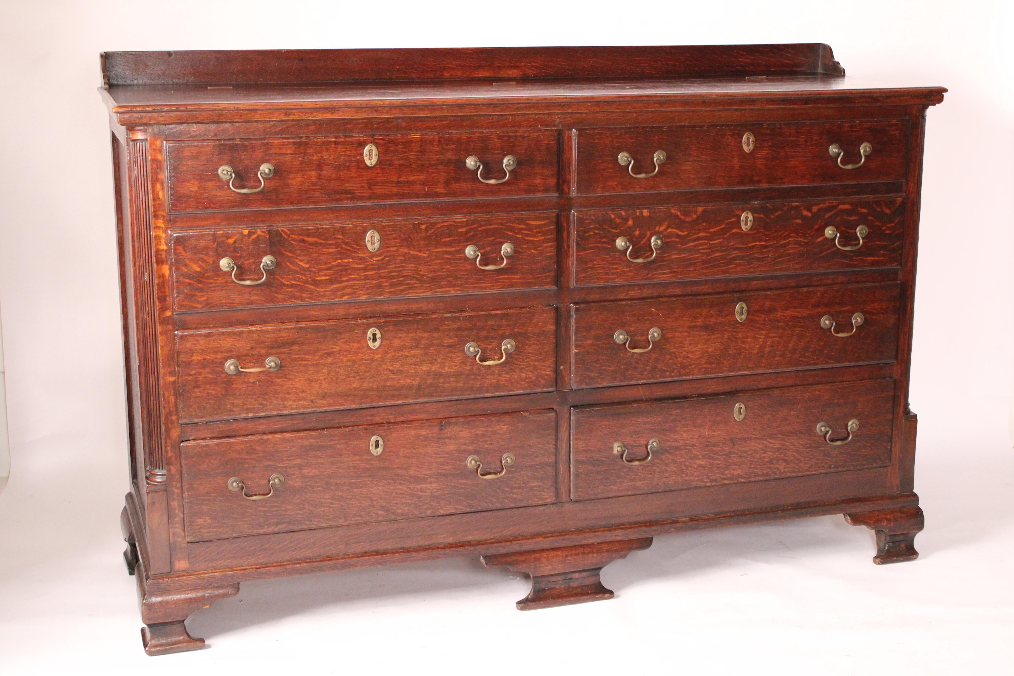 English Antique George III Style Oak Mule Chest