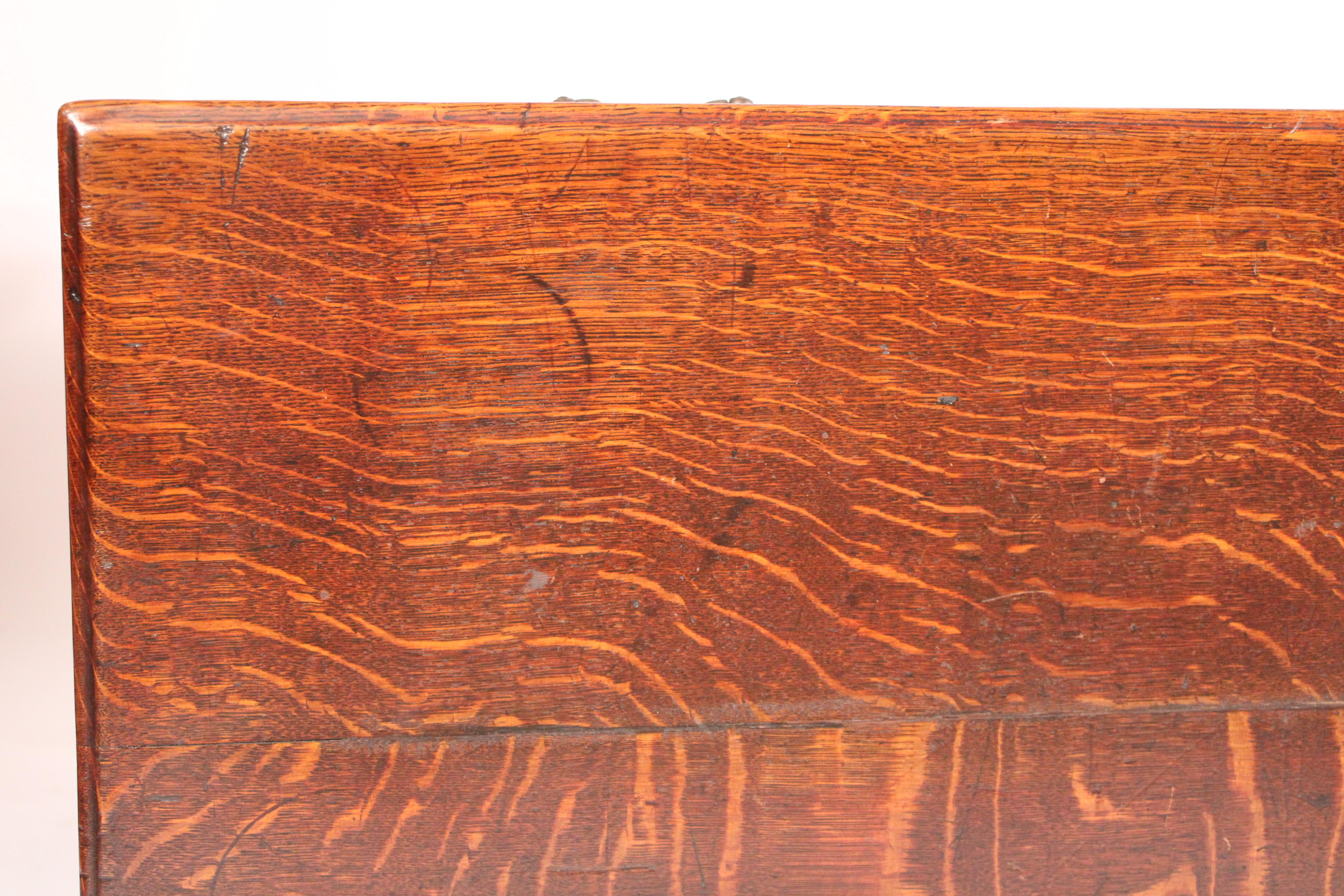Brass Antique George III Style Oak Mule Chest