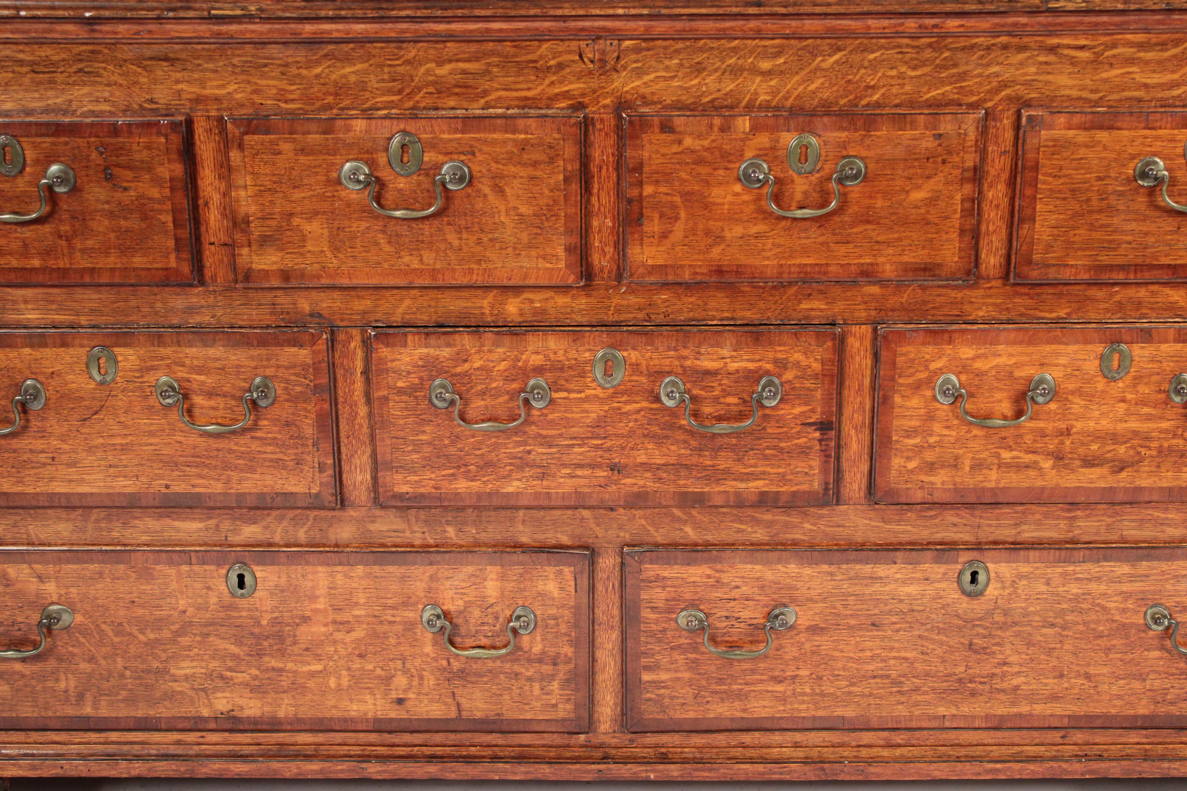 Antique George III Style Oak Sideboard For Sale 1