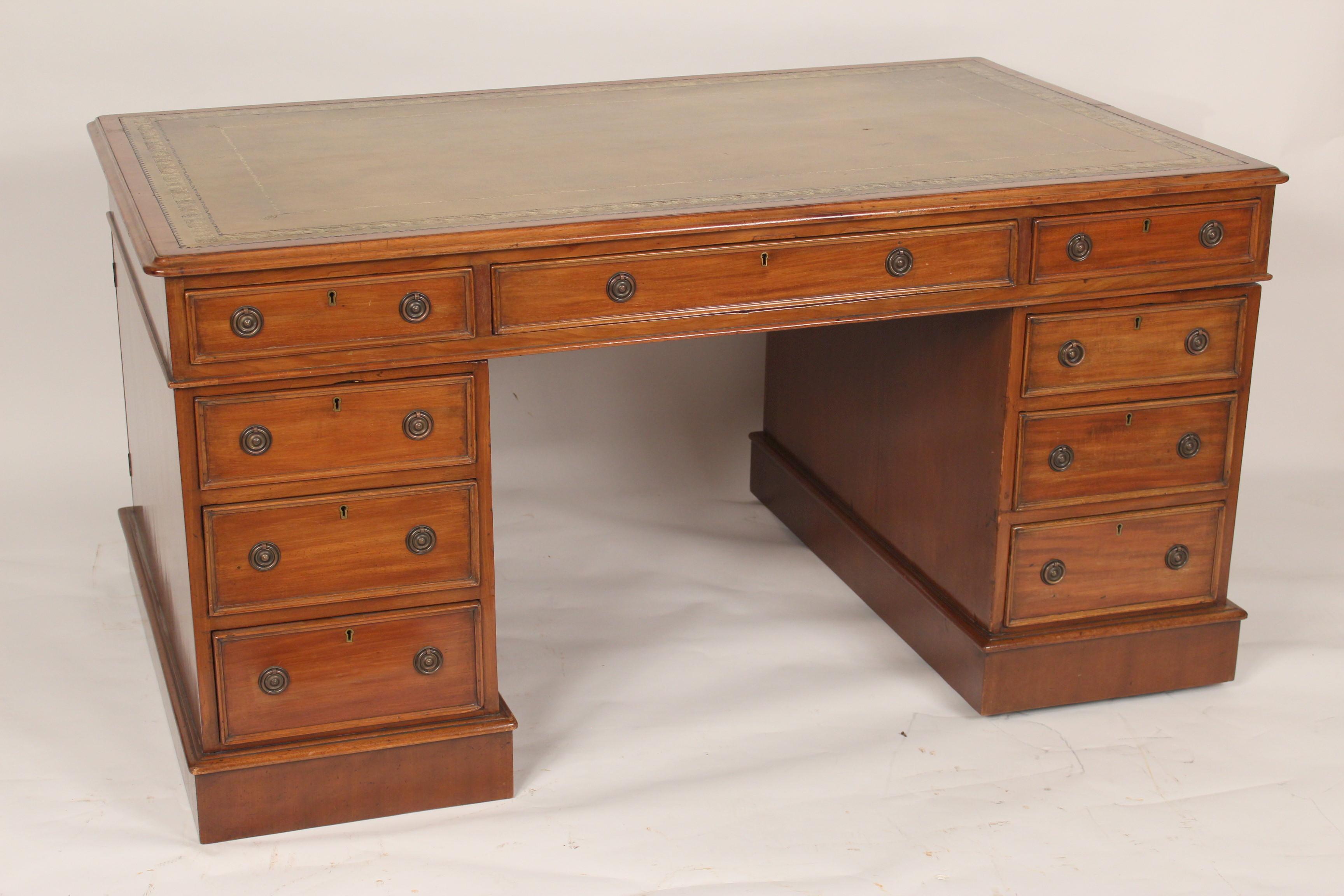 English Antique George III Style Partners Desk