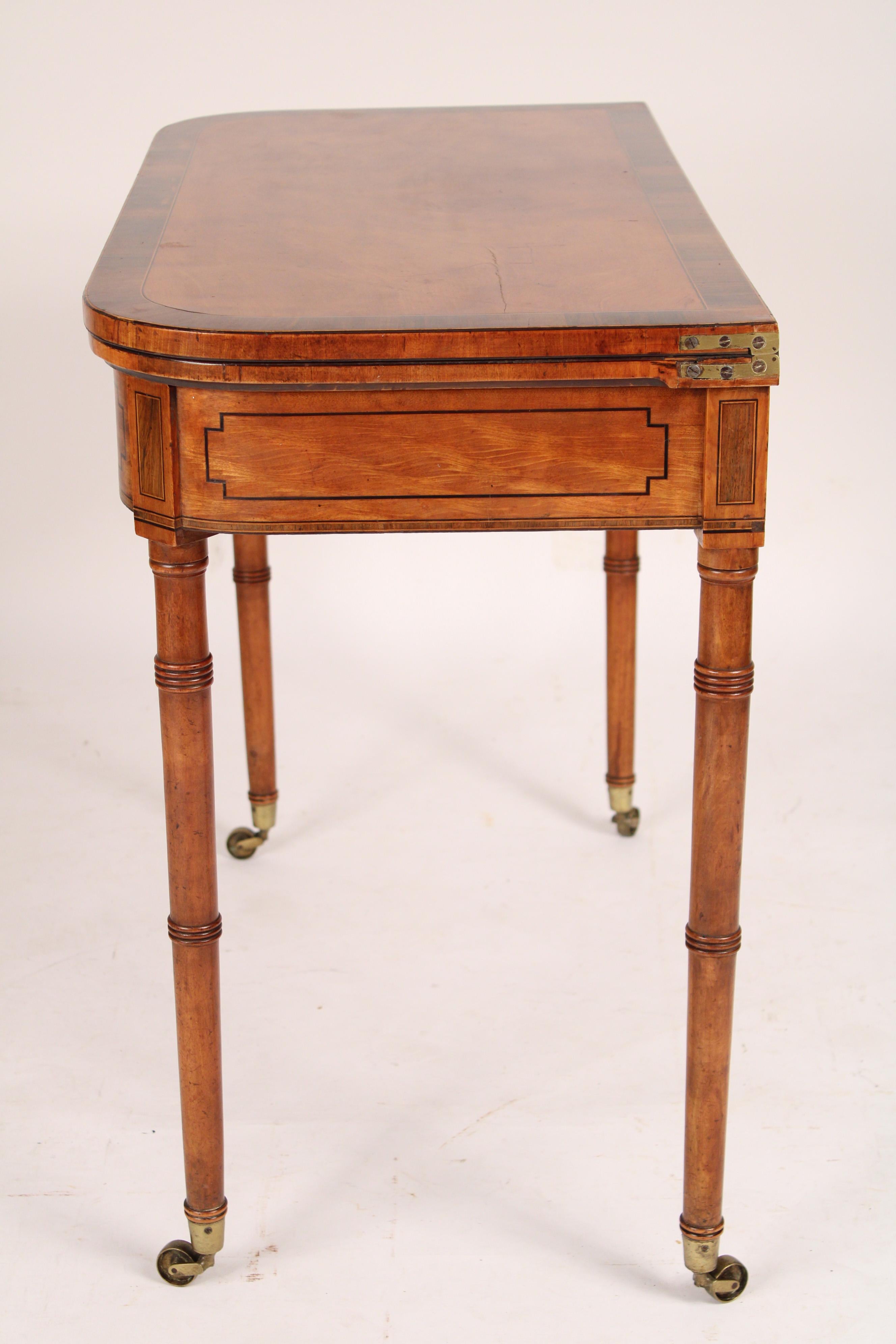 19th Century Antique George III Style Satin Wood Games Table