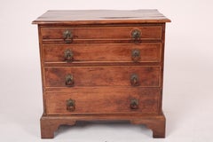 Antique George III style Yew Wood Chest of Drawers / End table