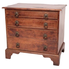 Used George III style Yew Wood Chest of Drawers / End table