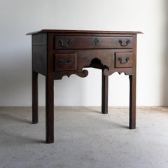 Antique George III Vernacular Oak Lowboy Side Table, Late 18th Century