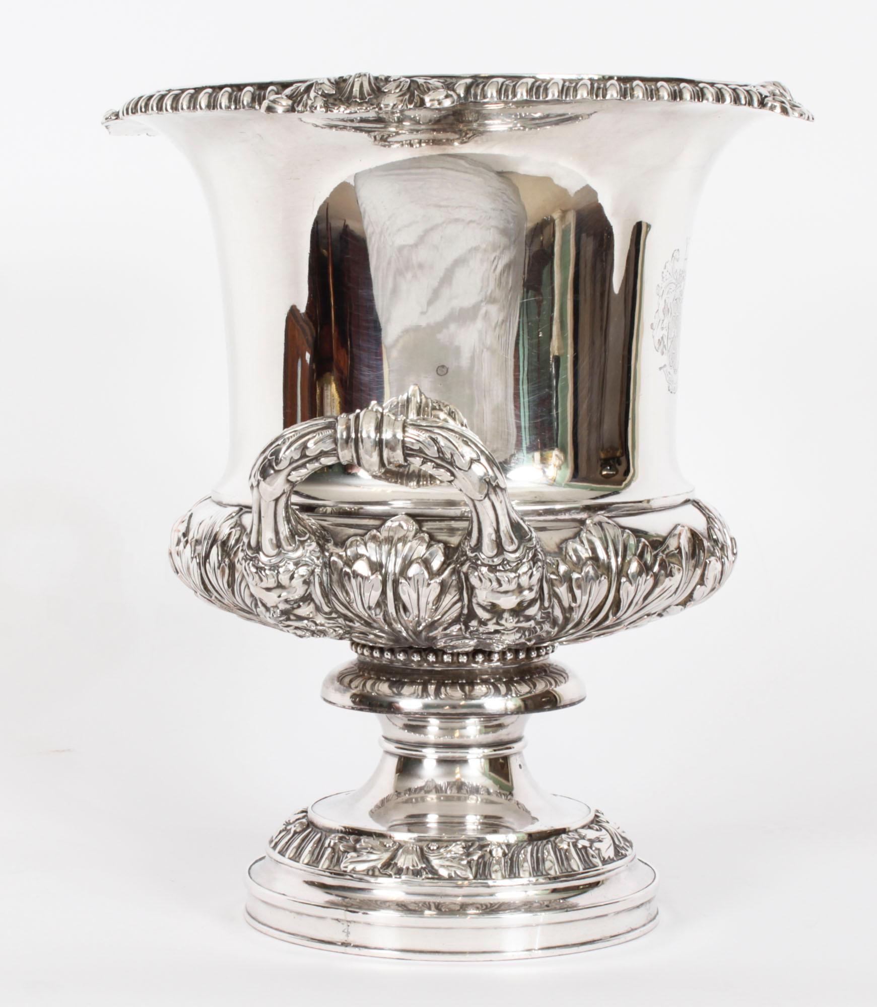 Antique George III Wine Cooler by Matthew Boulton with Hamilton Crest 18th C For Sale 5