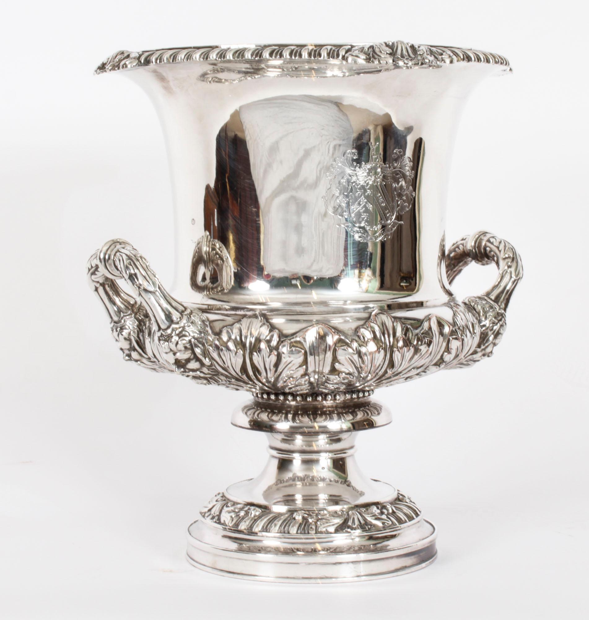 Antique George III Wine Cooler by Matthew Boulton with Hamilton Crest 18th C For Sale 1