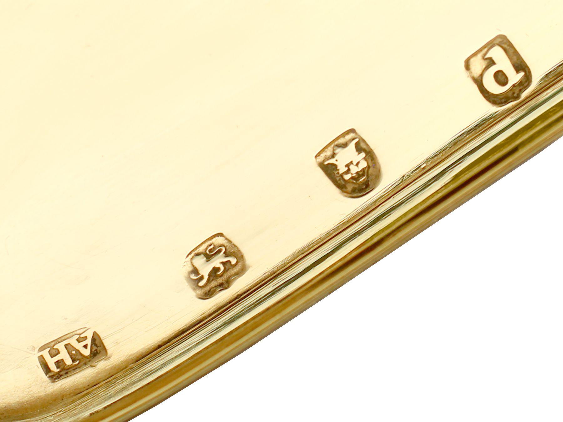 Georgian Yellow Gold Toothpick Case / Holder with Mirror For Sale 4