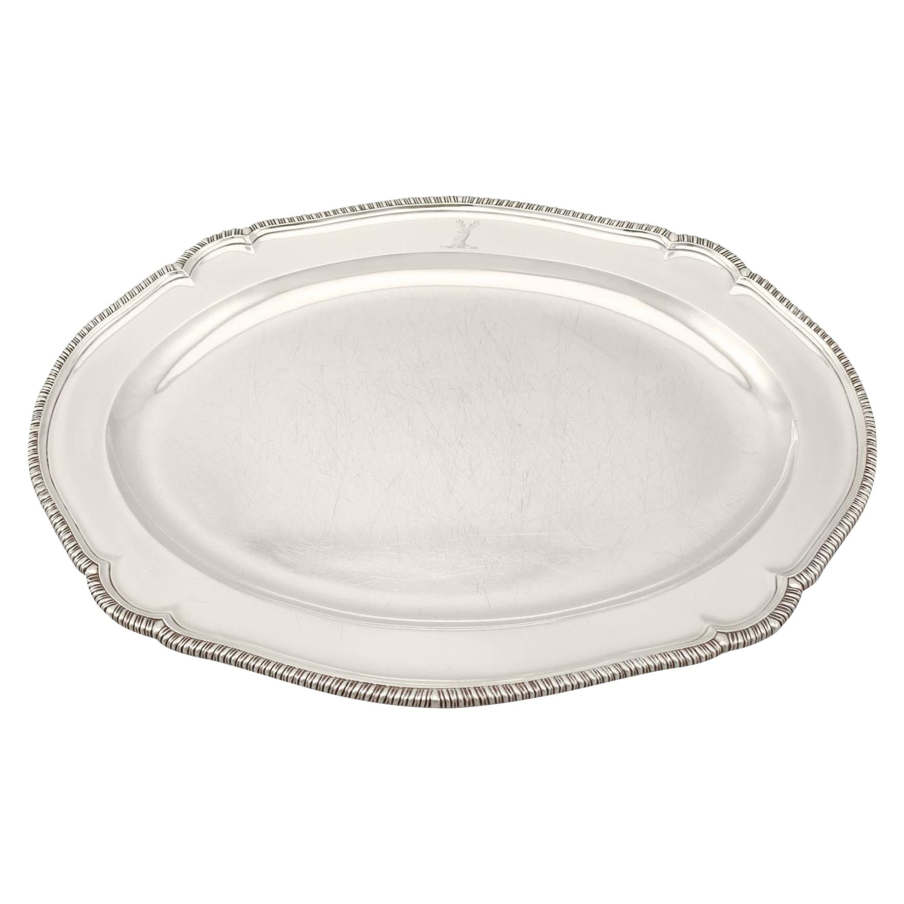 Sterling Silver Antique Meat Dish / Serving Platter 1823