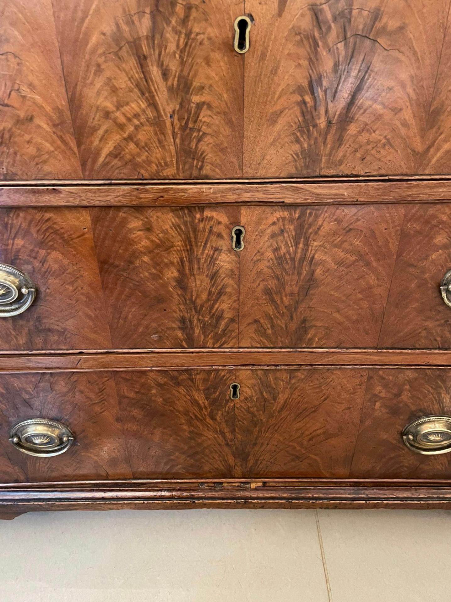 Antique George IIIl Quality Mahogany Chest of Five Drawers For Sale 1
