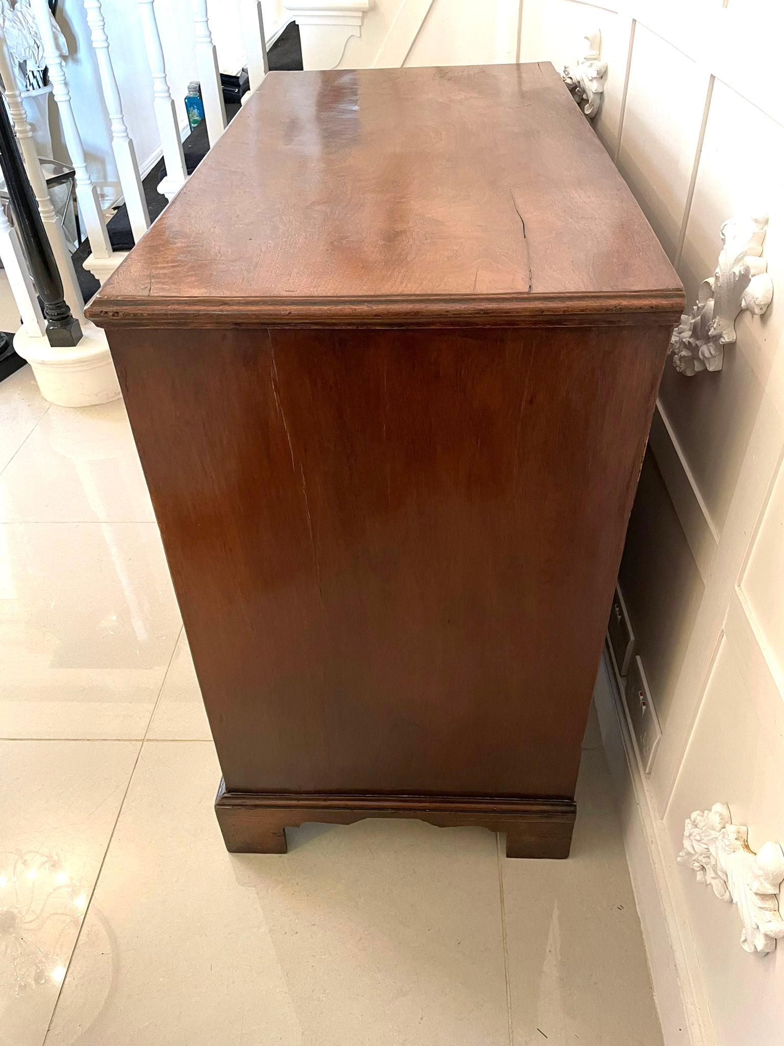 Antique George IIIl Quality Mahogany Chest of Five Drawers For Sale 4