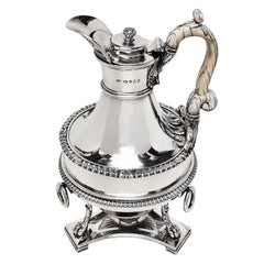 Antique George IIl Paul Storr Silver Biggin on Stand Coffee Pot with Burner 1813
